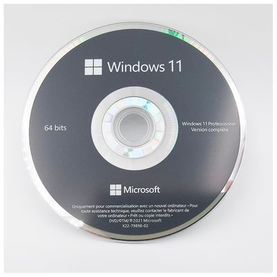 오리지널 윈도우 11 프로 OEM DVD 프랑스판 64비트 시스템 빌더 라이선스