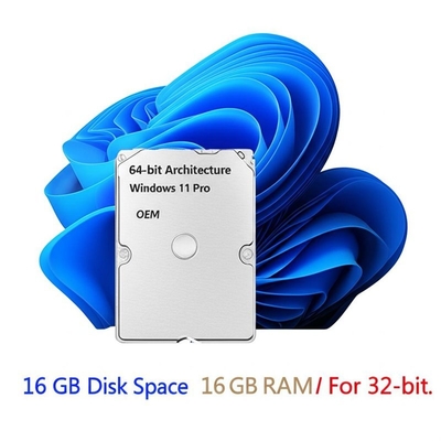64비트 아키텍처 Windows 11 Pro OEM 16GB 디스크 공간 1GB RAM (32비트용)